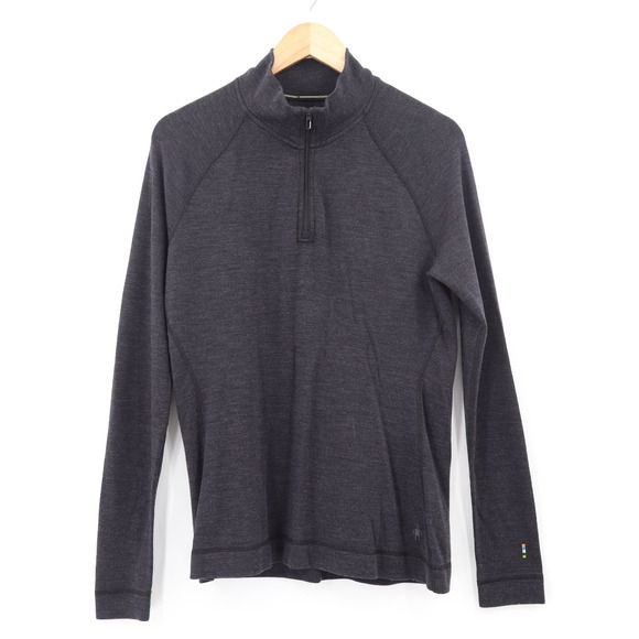 SmartWool Women's Classic Thermal Merino Wool 1/4 Zip Base Layer Charcoal Sz XL - Picture 1 of 10